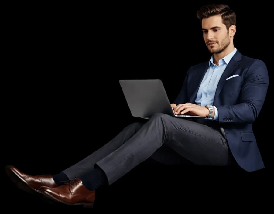 Professional working on laptop | Solvinex