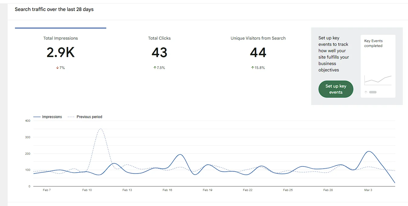 BeautyBree.co.nz SEO dashboard view