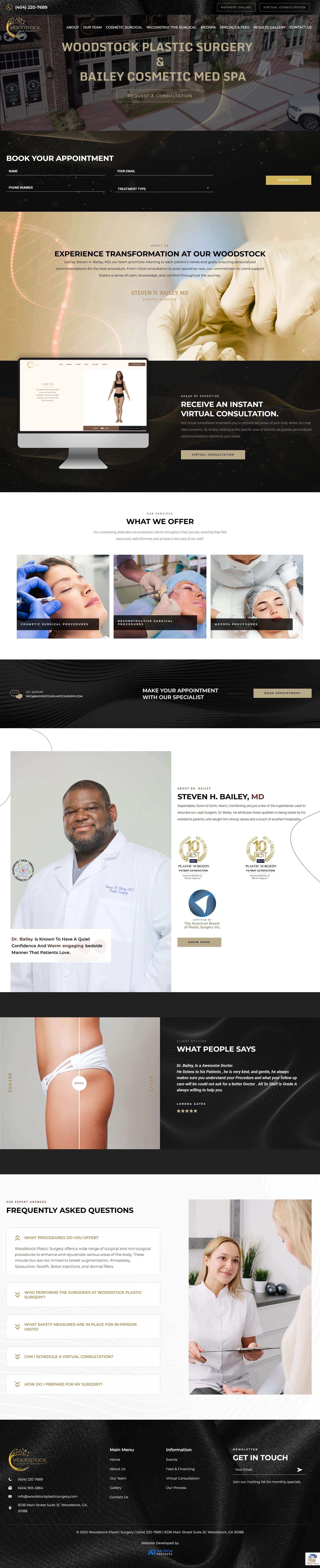 Woodstock Plastic Surgery website modernisation for local trust