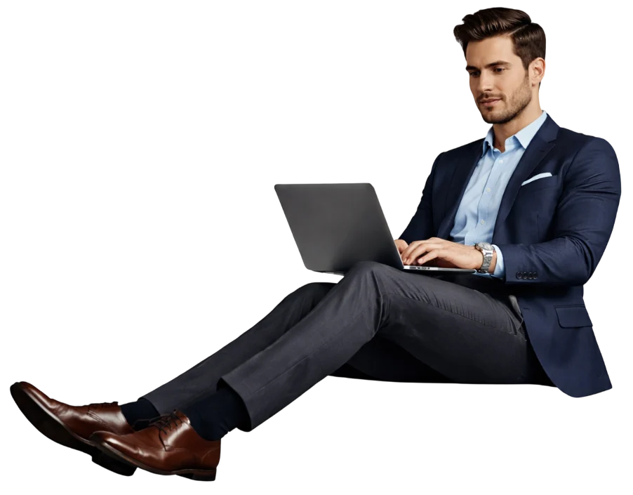 Professional working on laptop | Solvinex