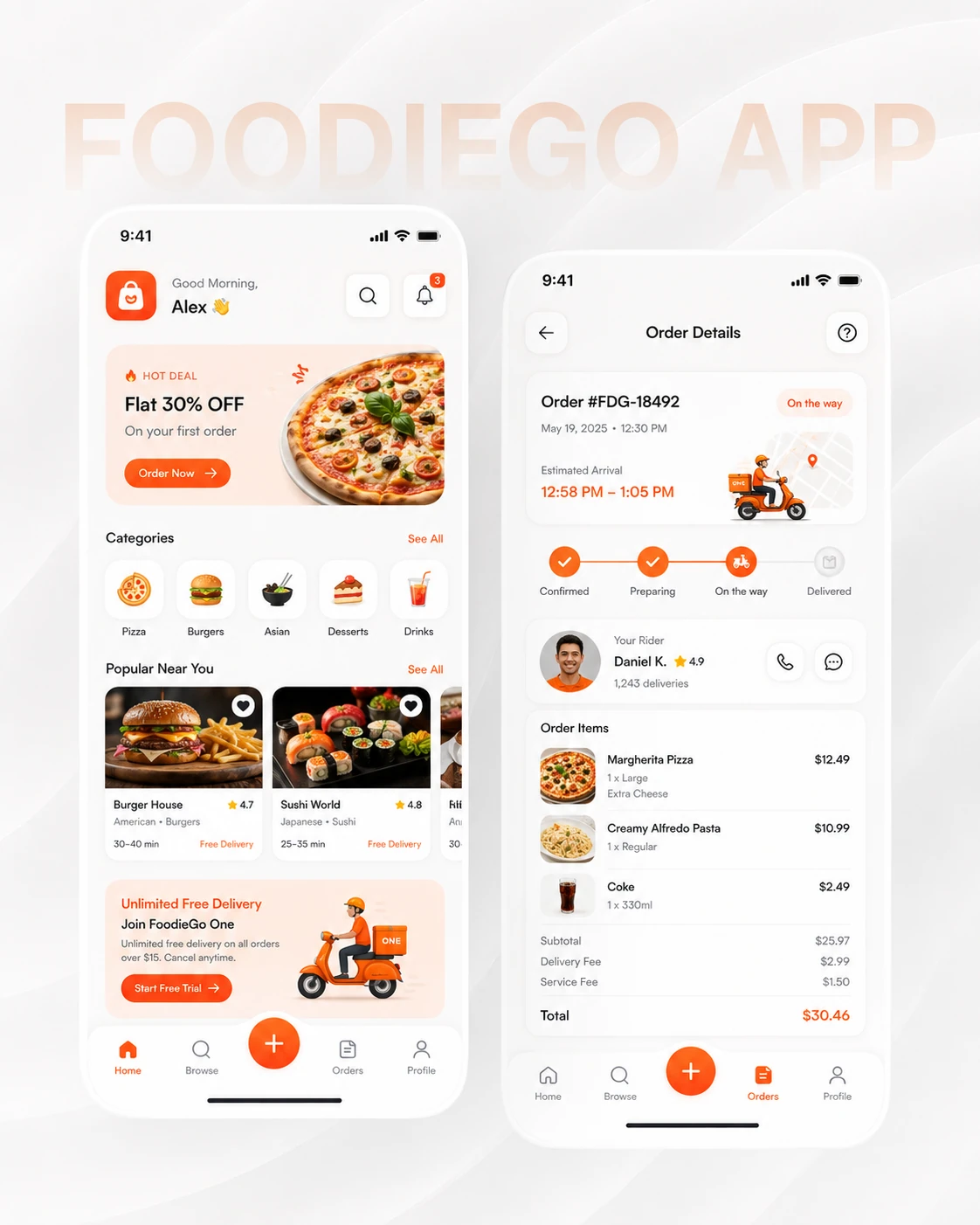 Foodiego Food Ordering App project showcase