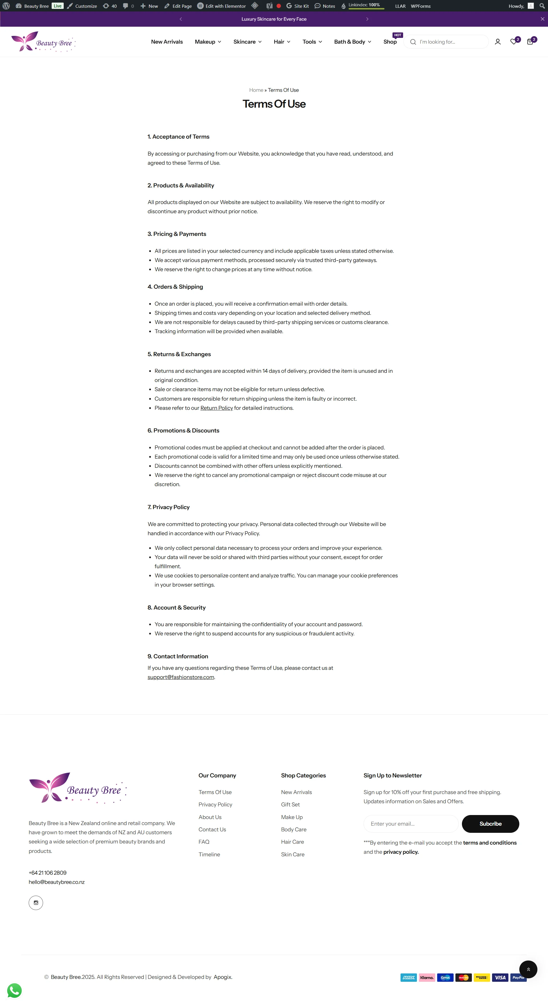 Terms of Use & Purchase Governance