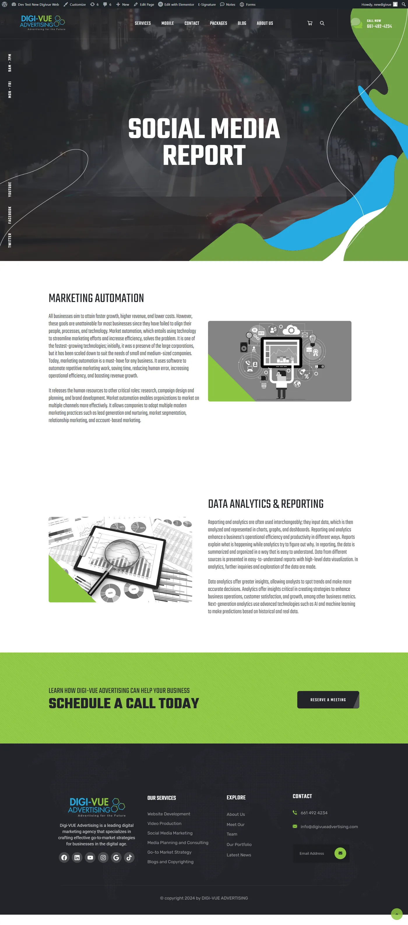 New DigiVue Digital Advertising Website Screencapture Newdigivue Devdigivue Socialmediareports 2024 06 11 23 06 52