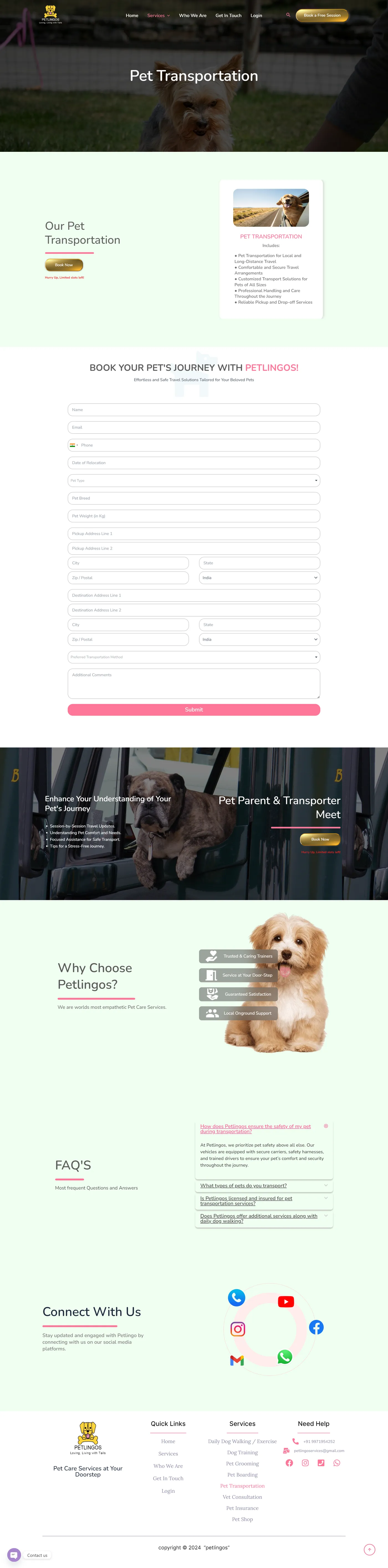 Petlingos Pet Care Platform Screencapture Petlingos Pet Transportation 2024 05 15 21 50 12
