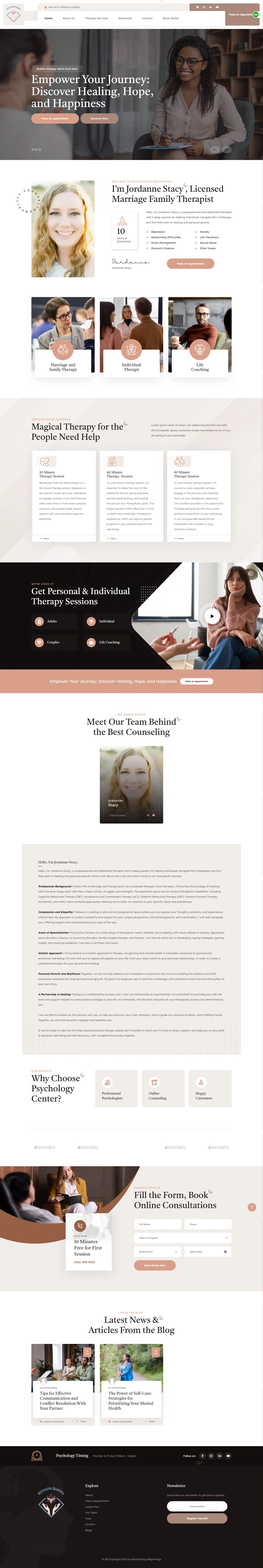 Revitalize Therapy Website project showcase