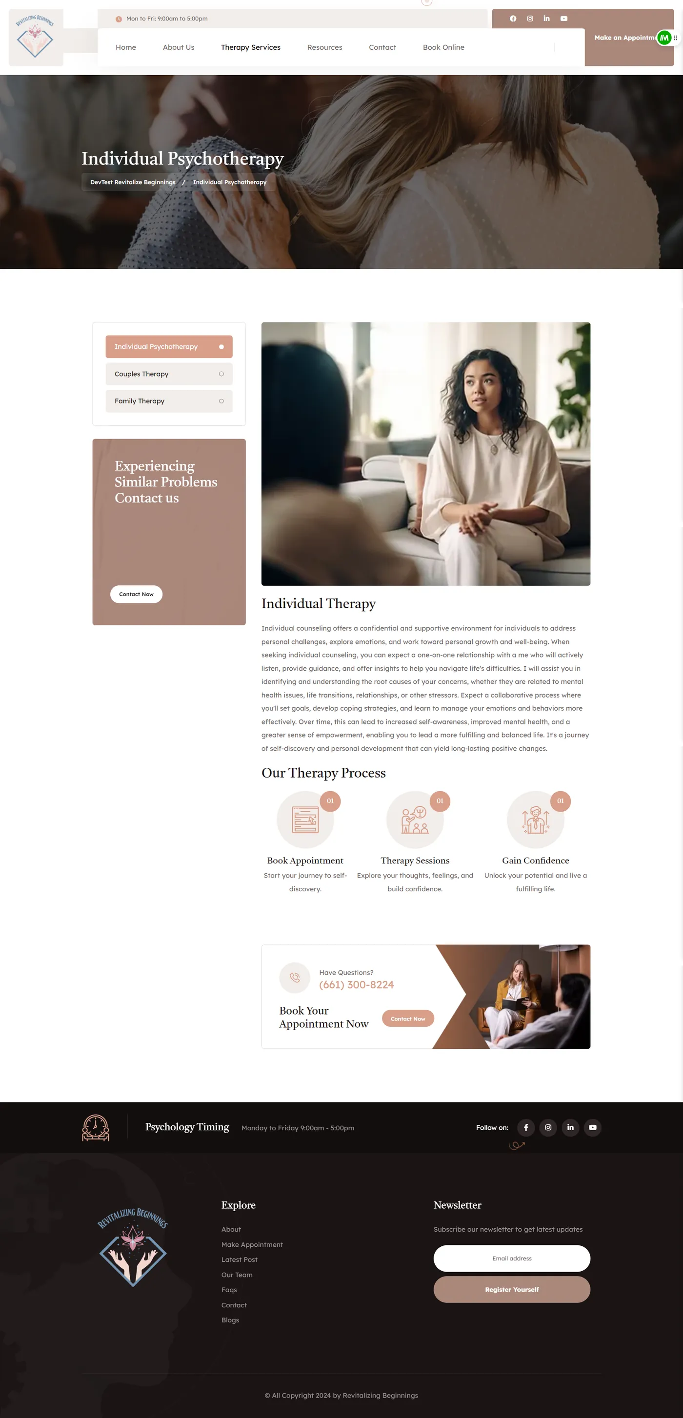 Revitalize Therapy Website Screencapture Revitalize Devdigivue Individual Psychotherapy 2024 08 02 18 06 16