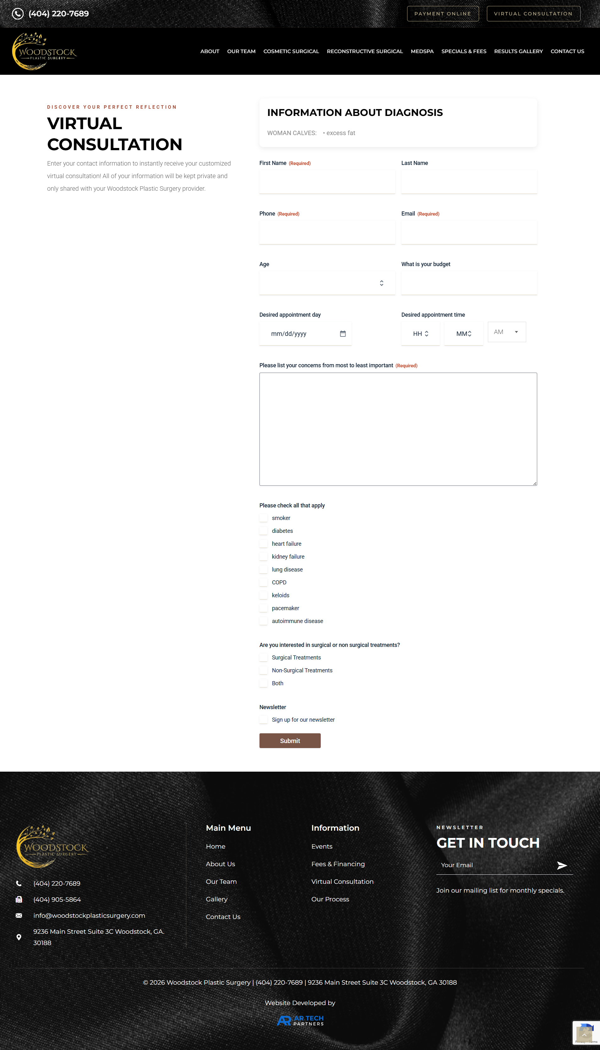 Woodstock Plastic Surgery form screen 9