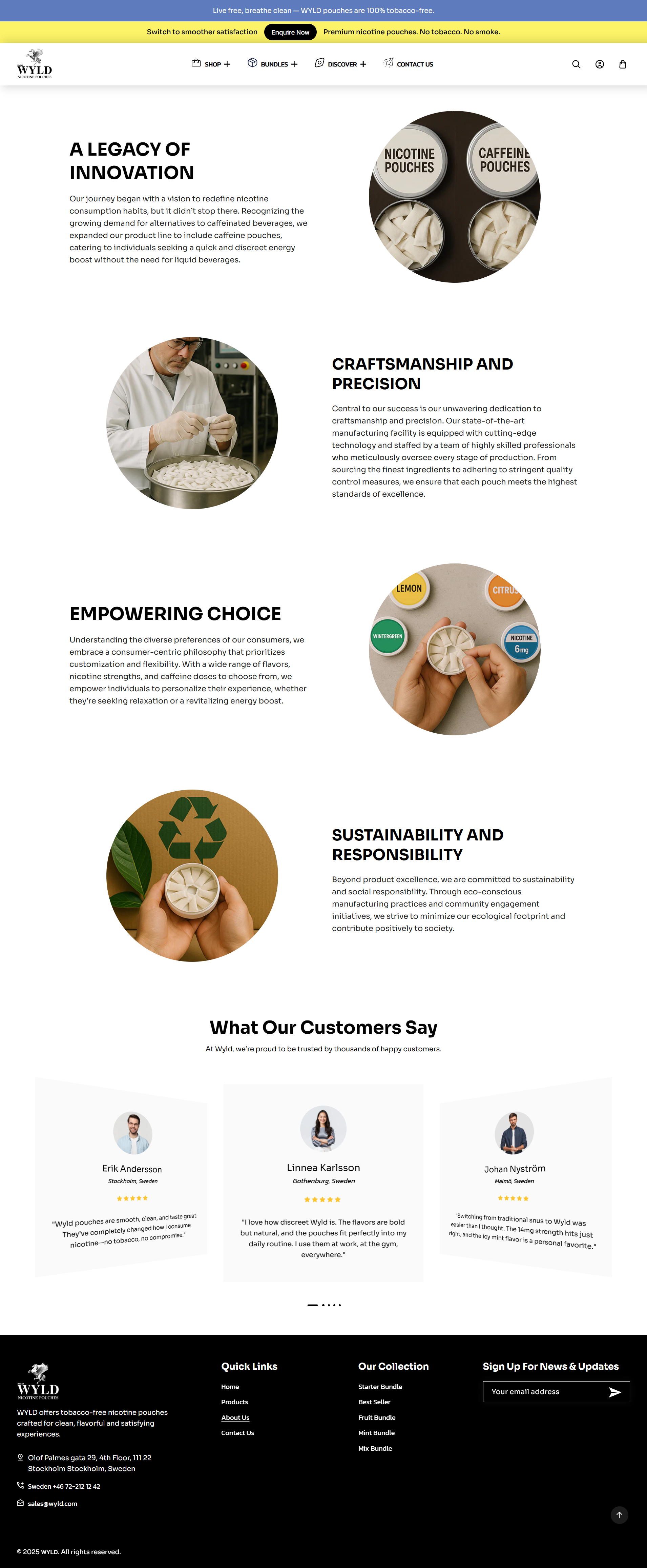 About Page & Brand Story