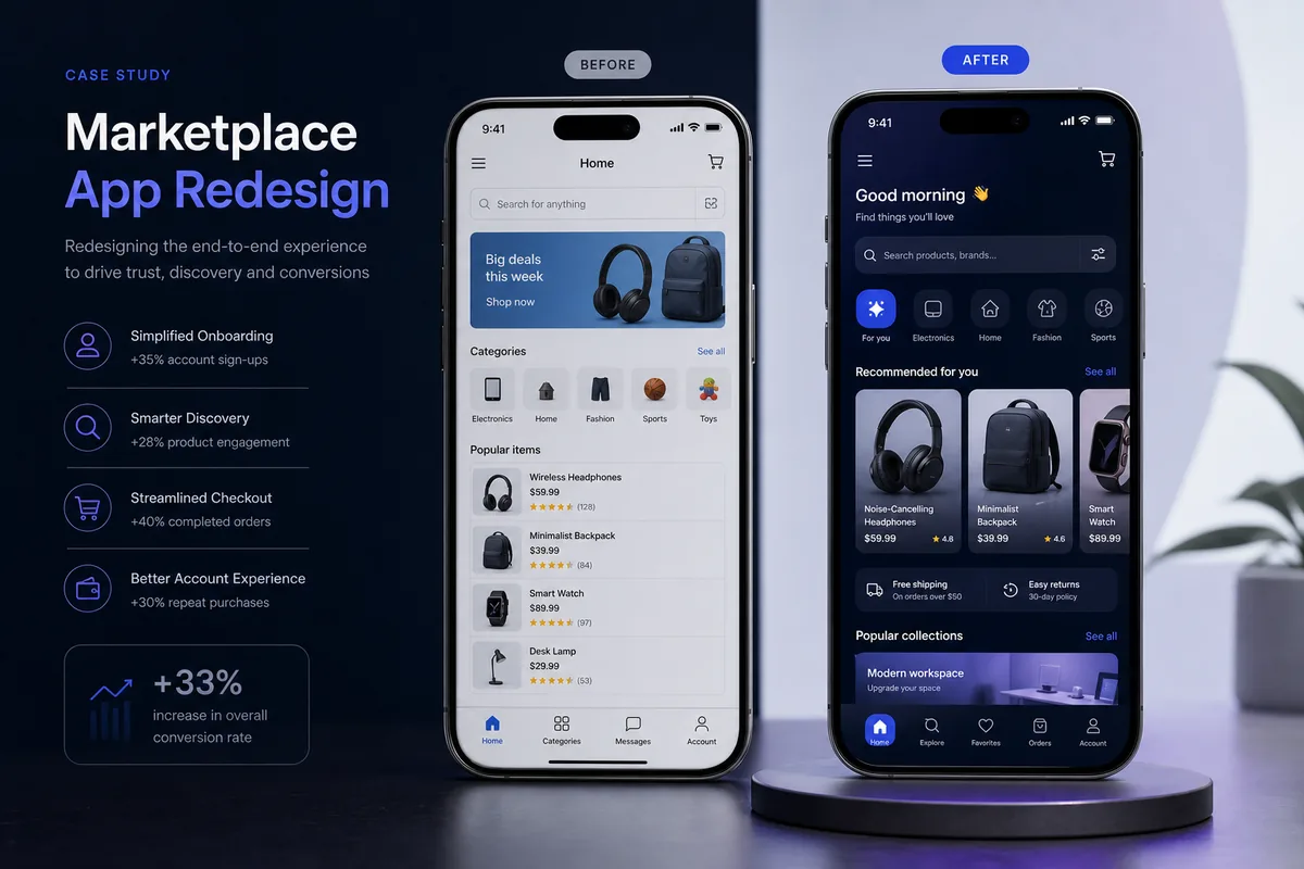 Marketplace app journey redesign