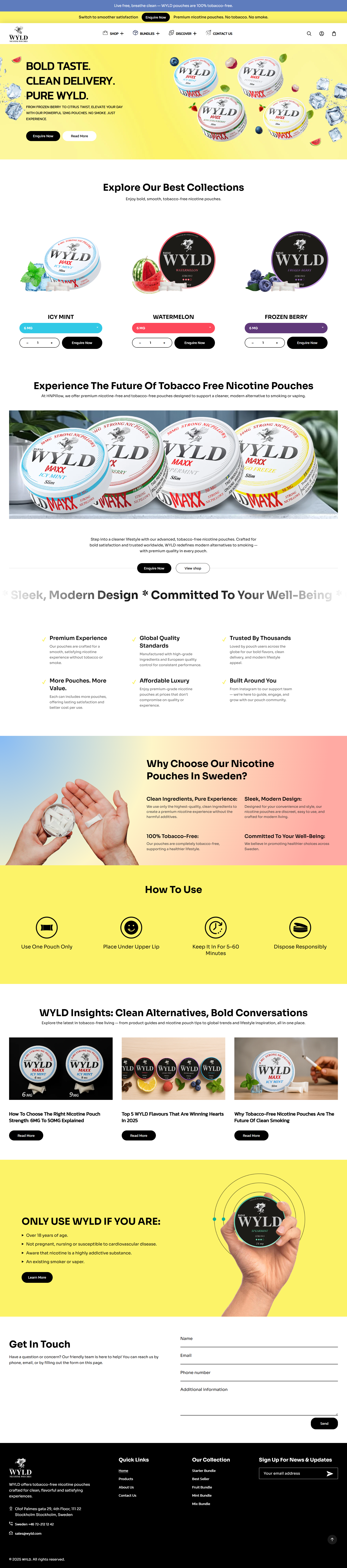 WYLD global website setup for product-led brand presence